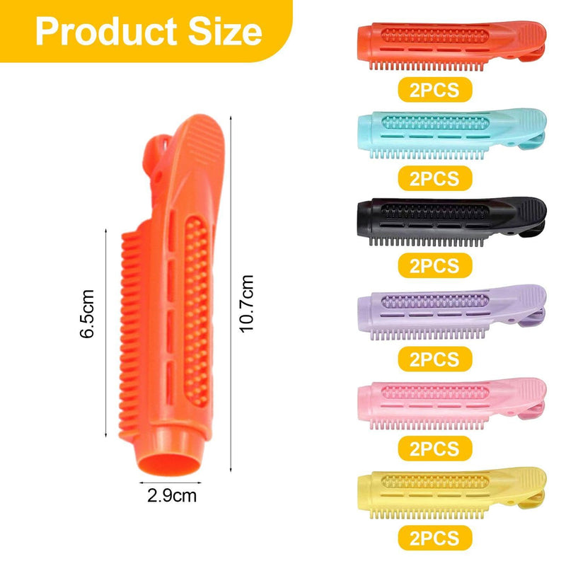  [AUSTRALIA] - 12 Pieces Of Hair Root Fluffy Clips, Hair Style Making Tools, Hair Salon Tools, Hair Styling Clips, Hair Curling Clips