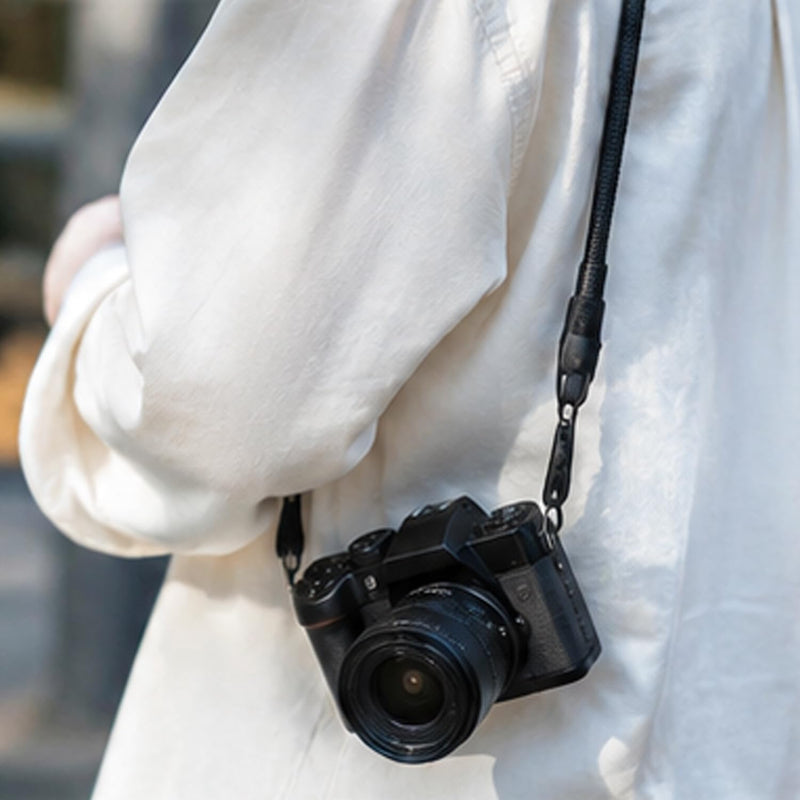 Nylon Camera Lanyard Outdoor Photography Crossbody DSLR Shoulder Strap With O Ring Portable Camera Neck Strap 100cm Black