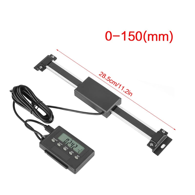 Digital Readout Linear Scale, 0 to150mm Aluminum Alloy Remote DRO Linear Scale Precision LCD Readout DRO Kit for Milling Machines Lathes