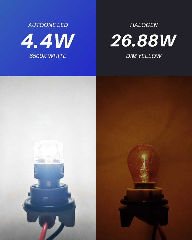 AUTOONE White 1157 LED Light Bulbs, 700% Brighter & 6500K White 7528 2057 2357 LED Bulbs for Backup Reverse Parking Signal Blinker Tail DRL Brake Lights, 2PCS 1157/2357