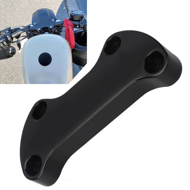 1'' Handlebar Top Riser Clamp for 1974-2023 Harley Softail Fat Boy Low Rider st Street Bob Dyna Super Glide Sportster 883& FX FXR (Handlebar Top Riser Clamp-Black) Handlebar Top Riser Clamp-Black