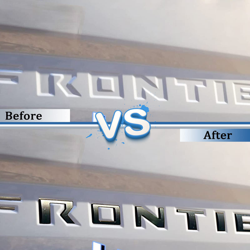 Tailgate Insert Letters Compatible with 2022 2023 2024 Frontier Accessories 3D Raised Emblem Decals with Strong Adhesive Matte Black, Fron0305