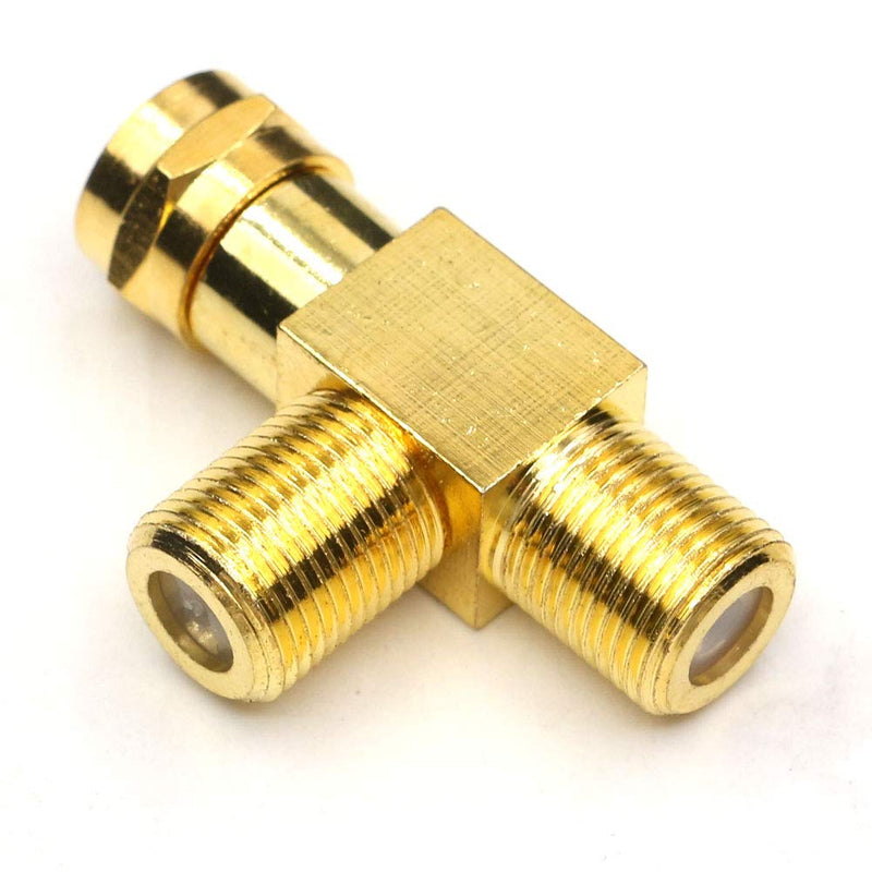 8 Pack F Type Splitter, 3 Way F Coax Connector, F Male to Female Connectors, Compatible with Comcast, Time Warner, Cable TV, Satellite, HDTV, VCR, DVD, Modem