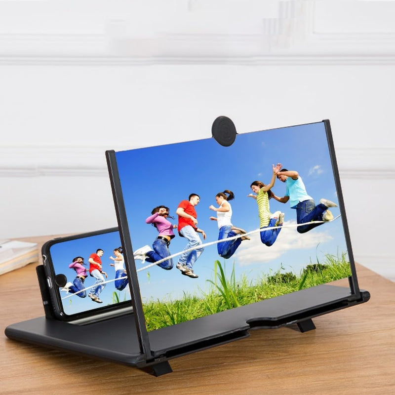 14 Inch Pull Out Screen Amplifier – Portable Folding Design for Cell Phone Movie Viewing, HD Optical Lens with Eye Protection Technology