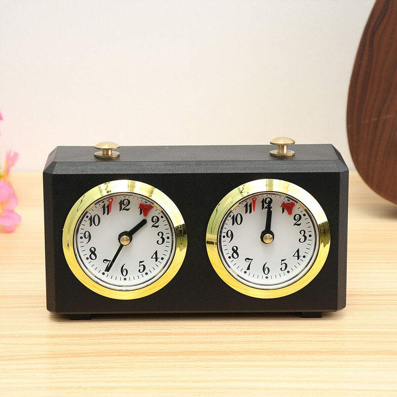 Professional Chess Clock - Analogue Game Timer with I-GO Count Up/Down, International Chess Timer Black