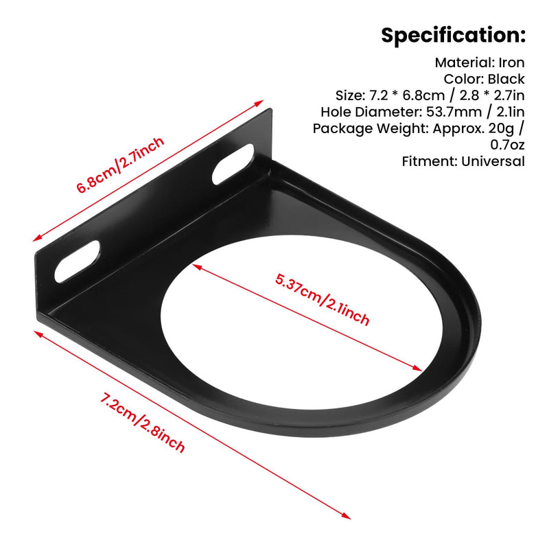 Single Gauge Mounting Panel, 52mm 2 Inch Gauge Bracket Holder Universal Single Hole Meter Gauge Pillar