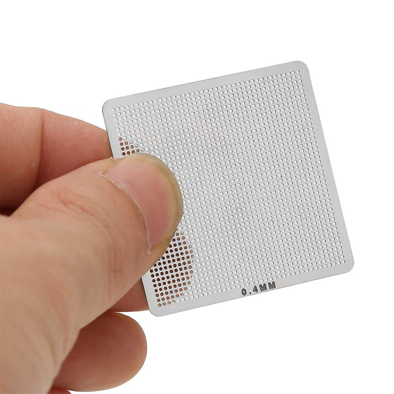 BGA Reballing Stencils, 130pcs BGA Universal Reballing Rework Net Stencils Steel Template Mesh Directly Heat Set Kit