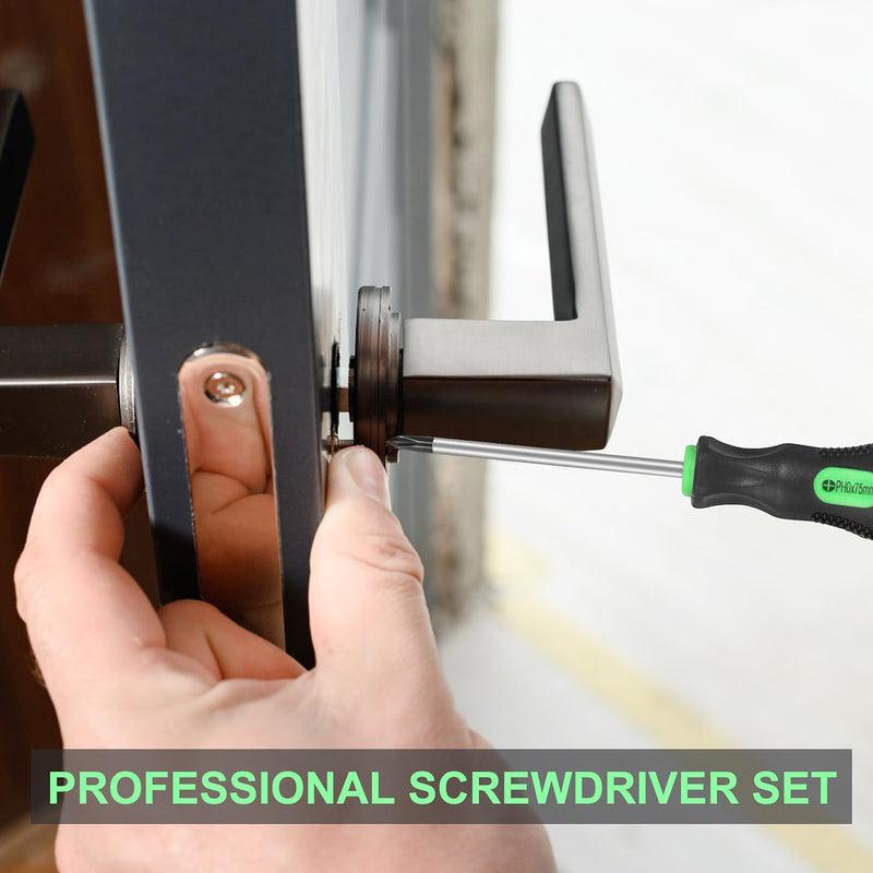 7-Piece Magnetic Screwdrivers Set, 4 Phillips and 3 Flat, Professional Cushion Grip Screwdriver Set 7PCS SCREWDRIVER
