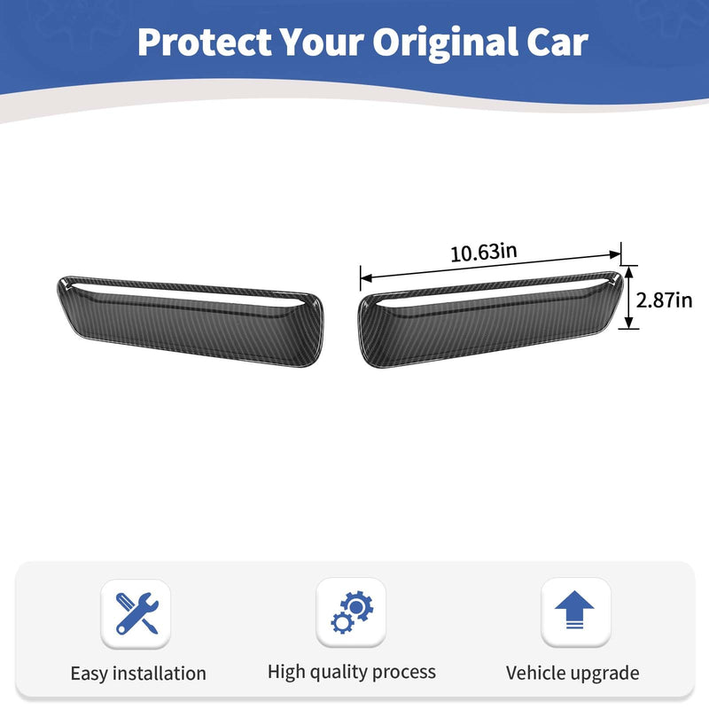 RT-TCZ for Challenger Hood Scoop Insert Vents Cover Trim for Dodge Challenger 2015-2023 Carbon Fiber Exterior Accessories 2pcs