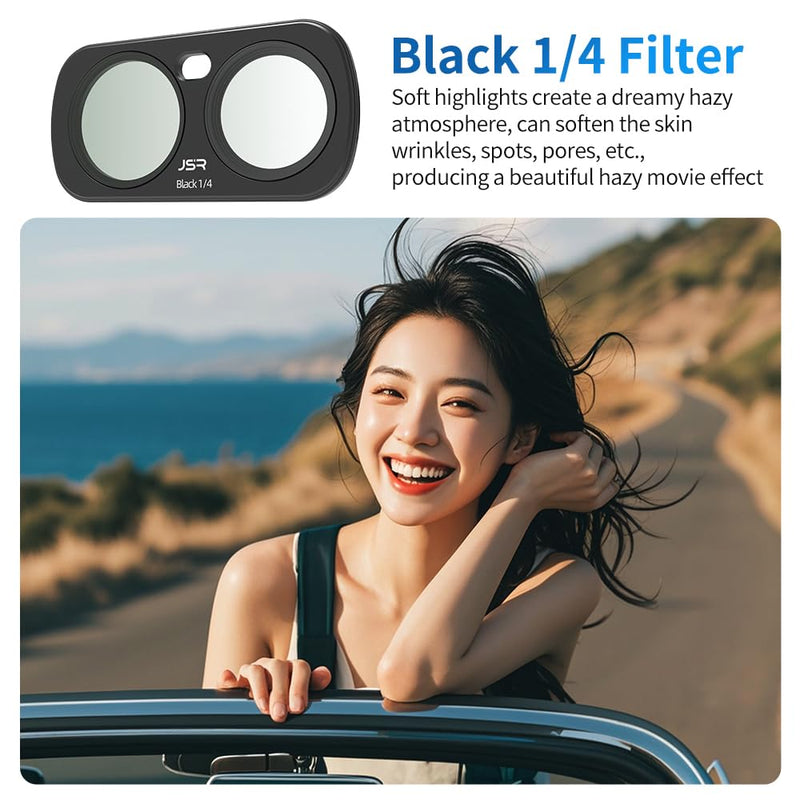 Coyktonty Filter Kit for Insta360 Luna Ultra Accessories,HD Optical Glass, Multi-Coated, Aluminum Frames (Star+CPL+ND8+ND16+ND32+ND64+Night+Black 1/4) STAR+CPL+ND8+ND16+ND32+ND64+NIGHT+Black 1/4
