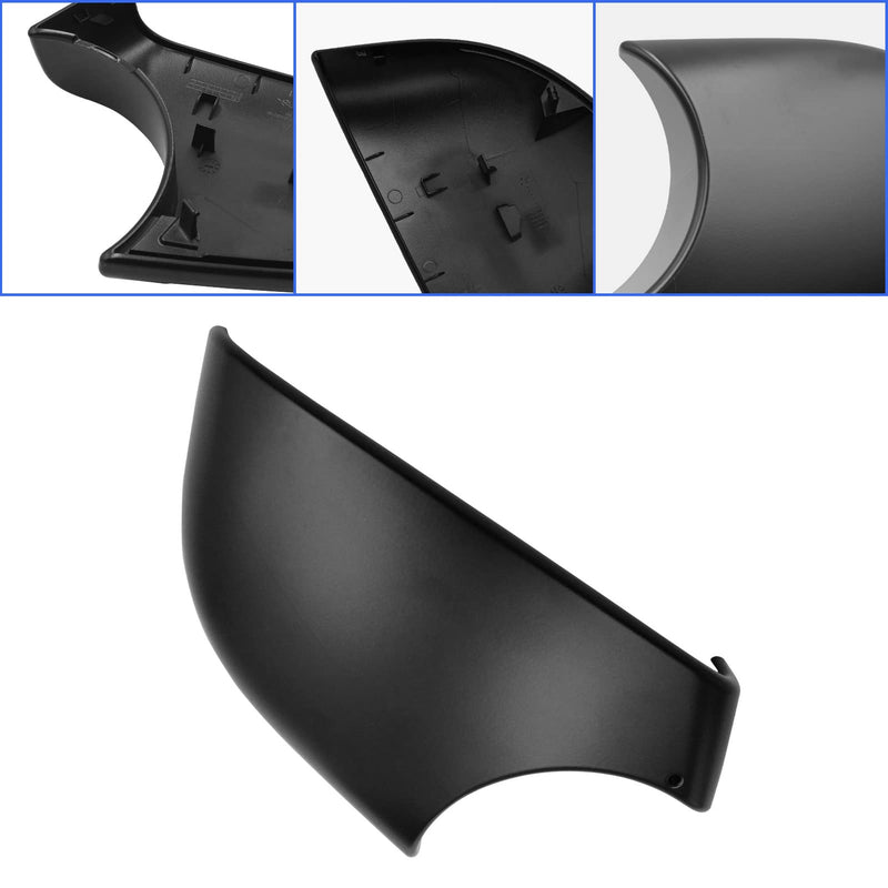 Jaronx Compatible with Tesla Model Y Mirror Lower Cover 2018-2025,Left Drive Side Rearview Mirrors Base Trim Bottom Cover Replacement for Tesla Model Y Accessories(Left) Left Side Black