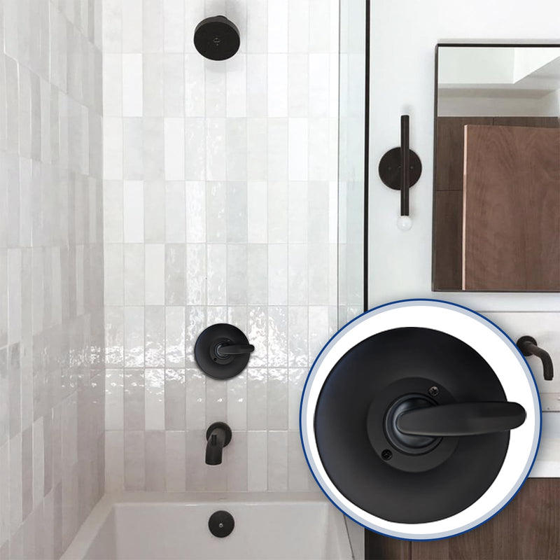 Shower Faucet Handle Trim Kit for Delta Tub and Shower Faucets, Shower Replacement Kit Compatible with Delta Shower Trim Kit, Single-Handle Valve Tub Shower Trim Kit (Matte Black) Matte Black