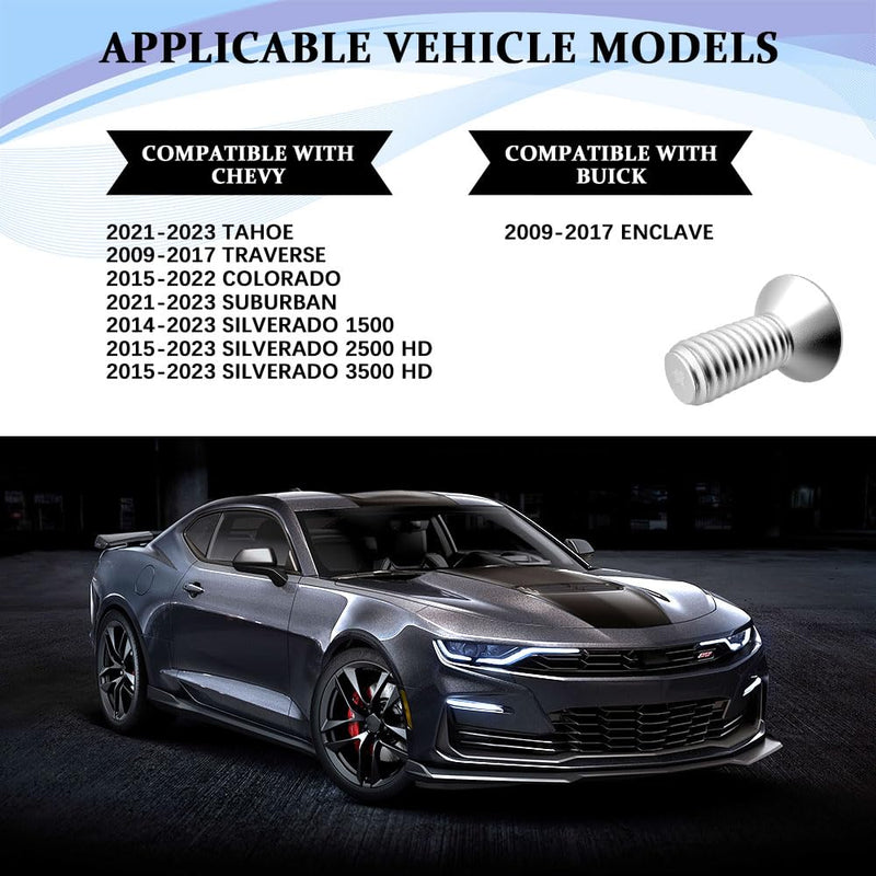 8PCS Brake Disc Rotor Screws, Brake Disc Bolts, Front and Rear Stainless Steel Retaining Screws, Auto Accessories Car Torx Rotor Countersunk Bolts for Buick Chevry GMC, Replace OEM# 11609271