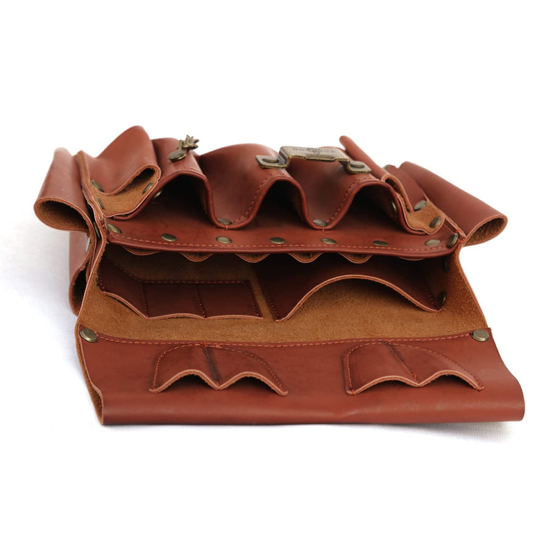 TOURBON Leather Tool Pouch Belt Tool Organizer for Carpenter Construction | for Wrench Screwdriver Chisel Folding Knife Tape Measure Plier, Framers Handyman Electrician's Tool Bag