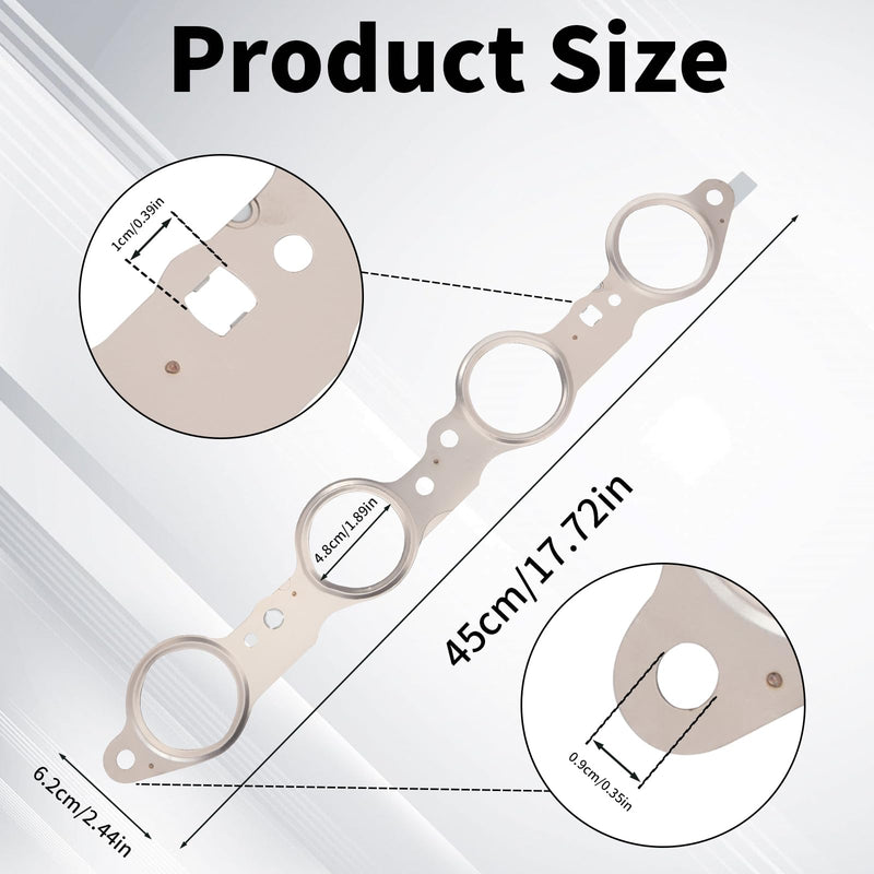 12617944 Exhaust Manifold Gasket Set Compatible with Silverado Sierra Suburban 1500 2500 HD Yukon CTS Escalade MLS LS LQ LM7 4.8L 5.3L 5.7L 6.0L 6.2L, Manifold Gaskets with Bolts