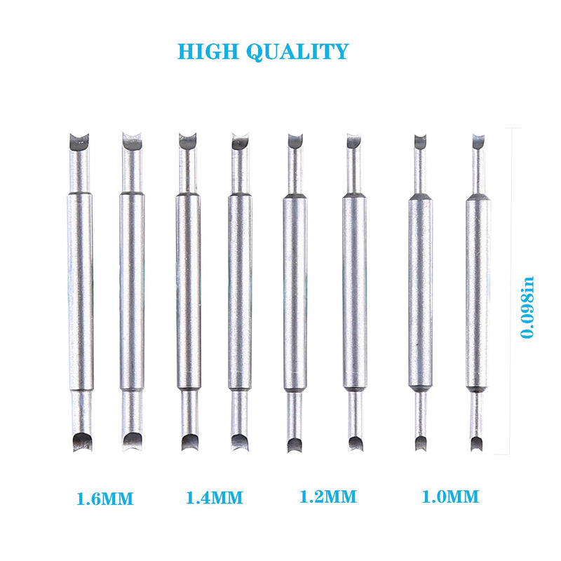 Watch Spring Bar Plier Tool, Spring Bar Tweezer, Watch Band pliers with Robust 8 Alloy Steel Pins, Watch Band Pins Replacement Tool Blue