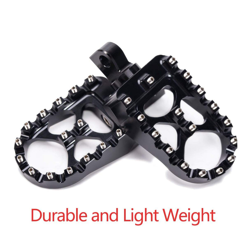 CNC Wide Foot Pegs 360° Roating MX Chopper Bobber Style for harley Dyna Sportster Fatboy Iron 883,Black black