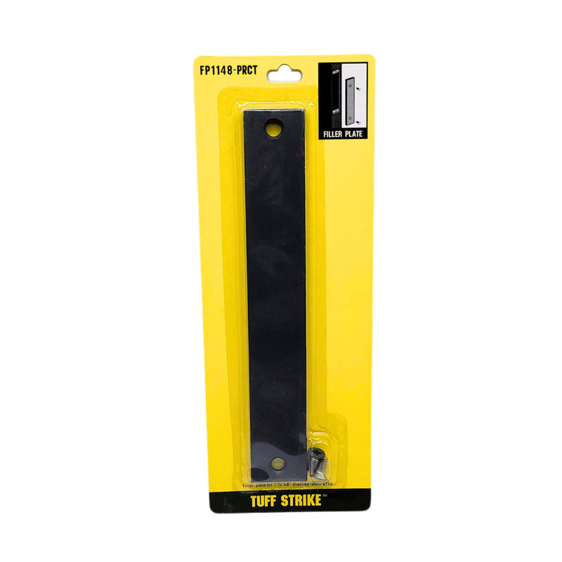 Filler Plate for Mortise Lock | Commercial Door Strike Filler | Repair Hardware | 1 1/4 x 8 | TUFF STRIKE | Prime Coat