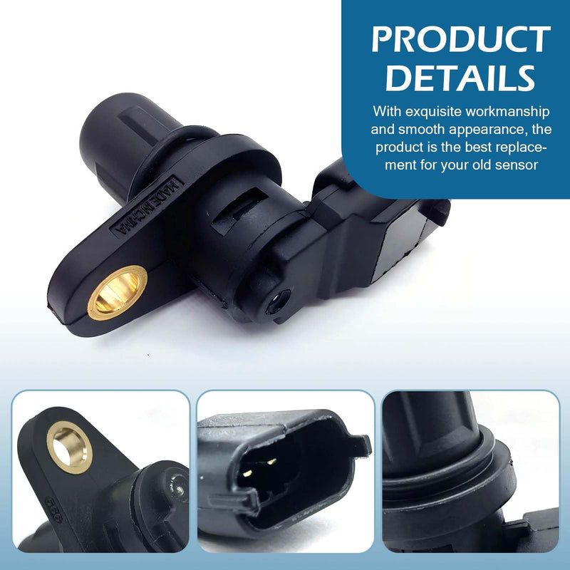 Car Camshaft Position Sensor, Standard Replacement Number F01R00B003, Engine System Sensor with Sealing Ring, for EPC Fault Light and Weak Start, Compatible with Chery 11-19 1.6L-L4 (Black)