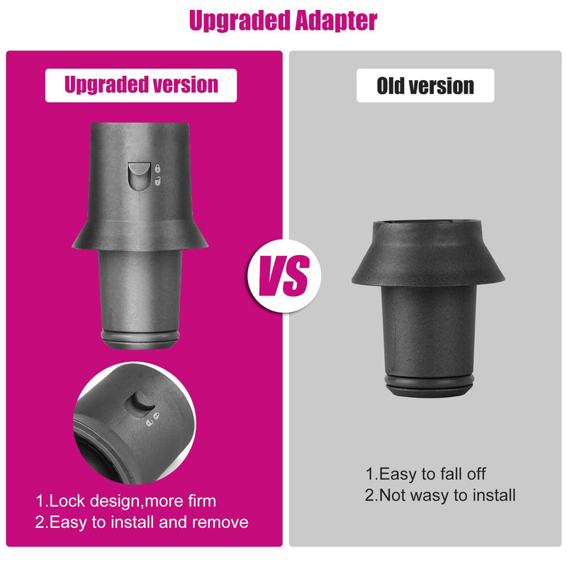 Long Curling Barrels+Round Volumizing Brush Attachments for Dyson Airwrap | 5 in 1 attachment for HS01 HS05, Adapter for Dyson Supersonic Hair Dryer HD01 HD02 HD03 HD04 HD07 HD08 5 in 1 Attachments