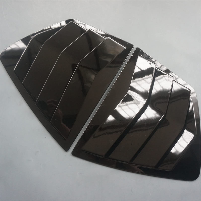 Ziwen 2X Sport Quarter Window Scoops Louvers for Honda Accord Sedan 2013 2014 2015 2016 2017 (Gloss Black) Gloss Black