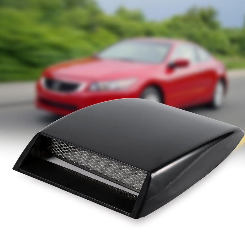 Universal Car Decorative Air Flow Intake Hood Scoop Bonnet Vent Sticker Cover Hood (Black)