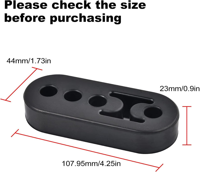 EVIL ENERGY Exhaust Hanger Rubber Adjustable Insulator Bushing Mount 4 Holes Universal 4PCS 2