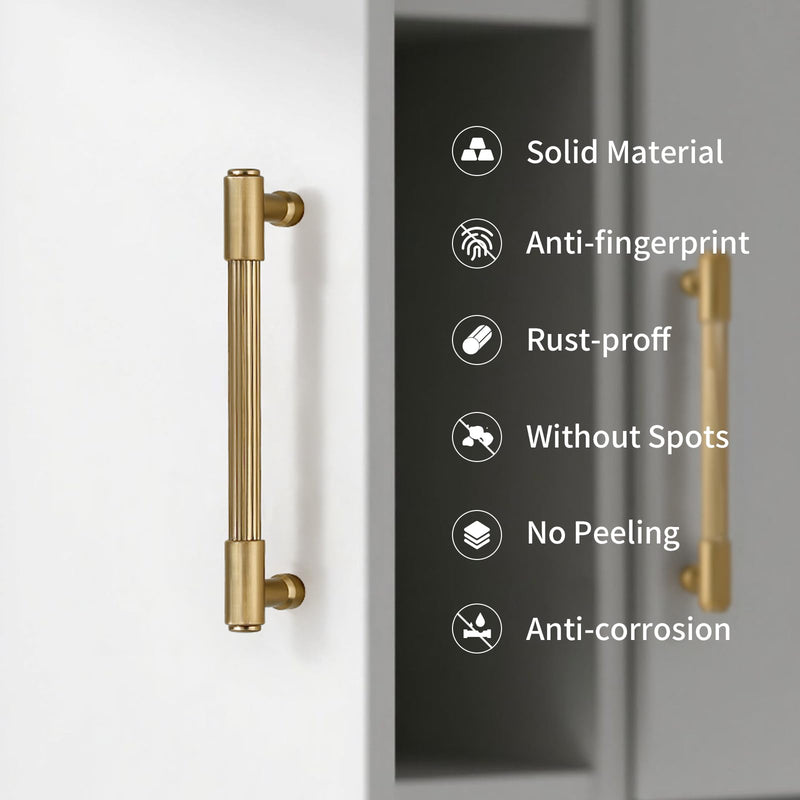 5 in (128 mm) Champagne Bronze Cabinet Pulls, 6 Pack, Zinc Alloy Kitchen Cabinet Handles for Kitchen Cabinets, Drawers and Dressers 5"(128MM) Hole Centers