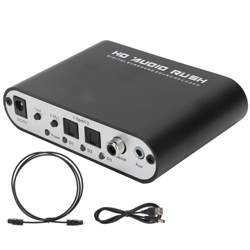 Audio Decoder 5.1CH DTS Converter Digital Audio Converter Digital Optical Coax to Analog Audio Converter for Home / Concert Hall / Cinema(DTS / AC-3)