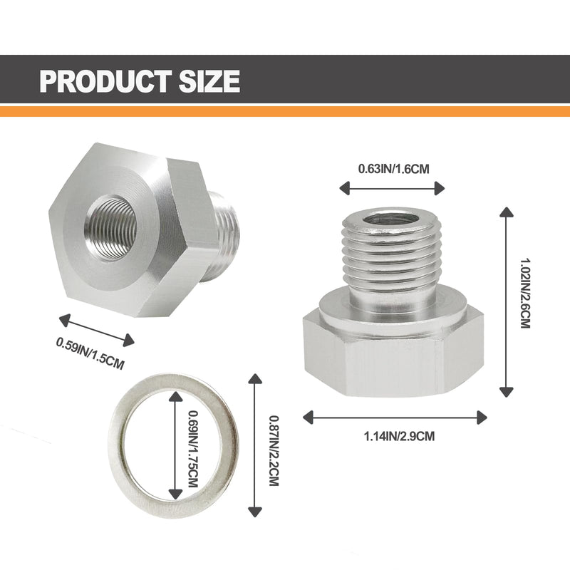LS Engin Swap Oil Pressure Sensor Adapter, M16-1.5 Adapter to 1/8 NPT Oil Pressure Sensor Fitting for All GM LS Engines LS1 LSX LS3 4.2L 4.3L 4.8L 5.3L 6.0L 6.2L