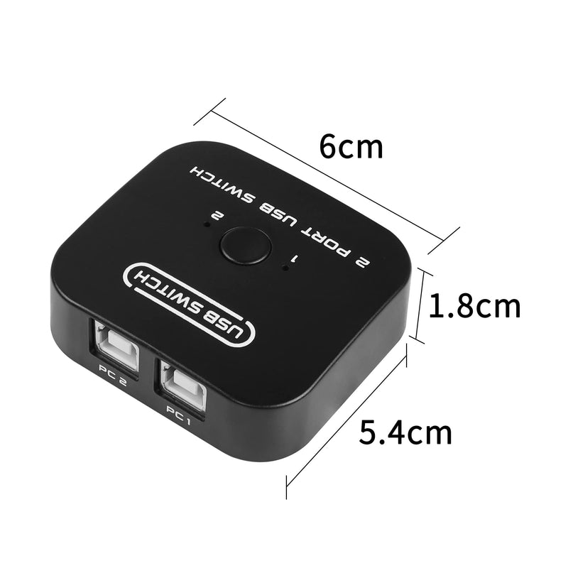 RIIEYOCA USB Printer Sharing KVM Switch, Automatic Switching Without Drivers. Share Keyboard Mouse Scanner with Desktop Controller and 2 USB Printer Cables (1.5 M)