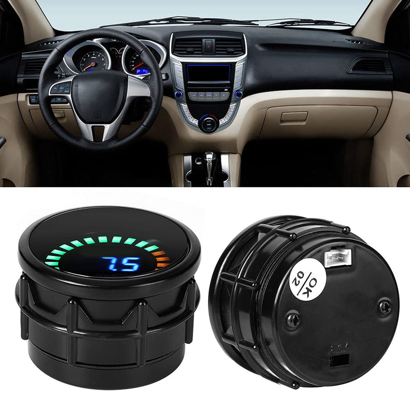 2in Vacuum Gauge Meter LED Scale Digital Display Automotive Digital Vacuum Gauge 12V Universal Auto Car Vacuum Gauge Meter Kit Car Vacuum Gauge Set Automotive Vacuum Meter