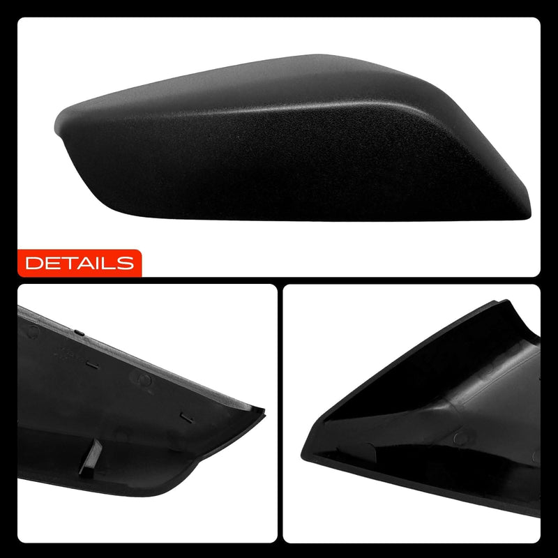 A-Premium 2 PCS Driver and Passenger Side Rearview Mirror Covers Caps - Compatible with Chevy Chevrolet Malibu 2016 2017 2018 2019 2020 2021 2022 2023 2024 2025 - Textured Black