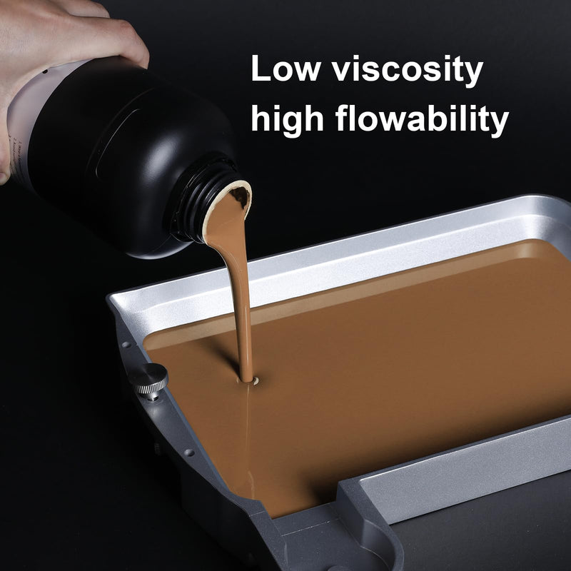 NOVA3D 16K TGM 3D Printer Resin,Tabletop Gaming,High Toughness,Impact Resistance Ultra Precision,405nm LCD Rapid Photopolymer Resin for Board Game Character Model LCD 3D Printing Beige Resin 1kg 1000g