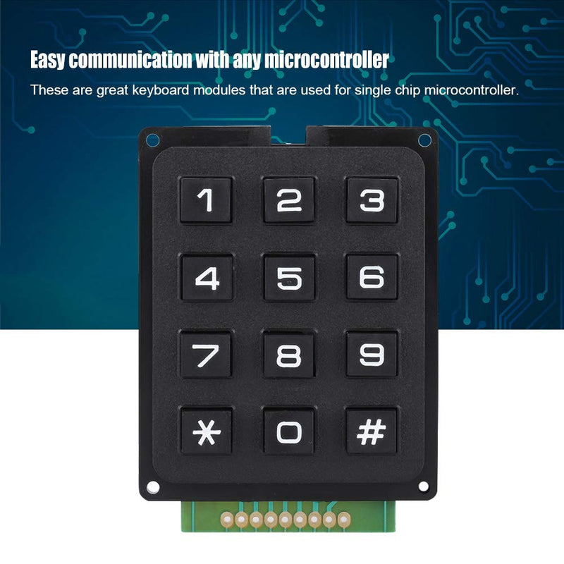 3x4 Keypad 12 Key Keyboard Module 4x3 Numeric Pad for with Star Hash Symbols for Microcontroller Projects