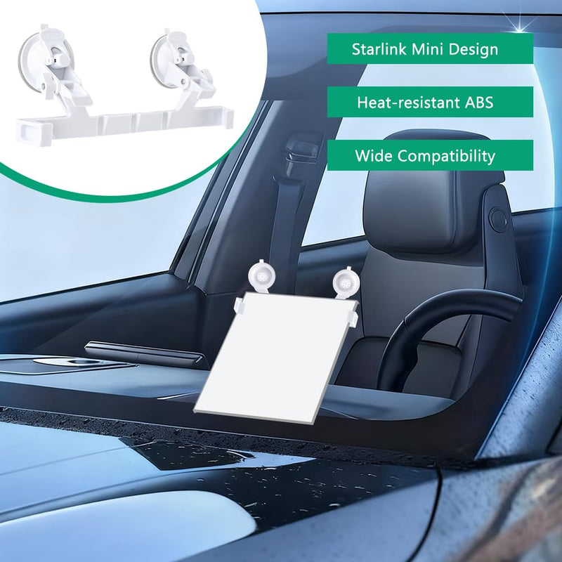 Starlink Mini Car Mount with Suction Cup for Dashboard & Windshield | Upgraded Stable Signal Bracket for Starlink Mini Satellite Internet, Compatible with Most Vehicles