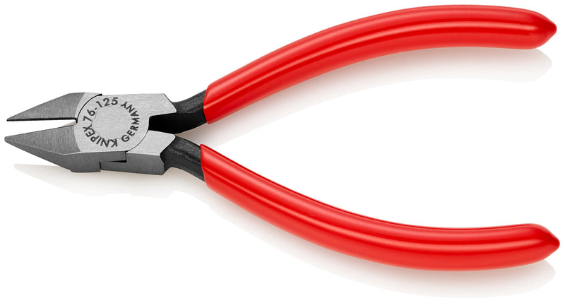 KNIPEX Tools - Electronics Diagonal Cutters (7681125), Red