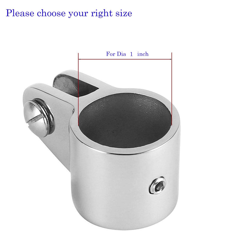 Bimini Top Jaw Slide Eye End Cap Marine Boat Hardware Heavy Dudy Bimin Top Hardware 316 Stainless Steel Round Tubing 2 Pairs 1 INCH
