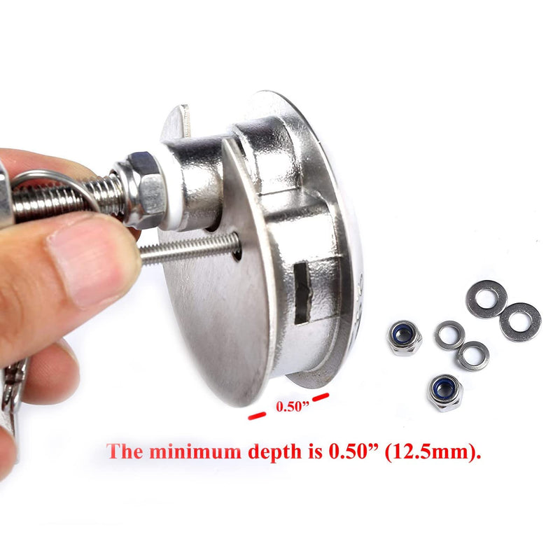 Mxeol Marine Hatch Latches Locking Boat Cam Latch Stainless Steel Silver Locking - 2PCS