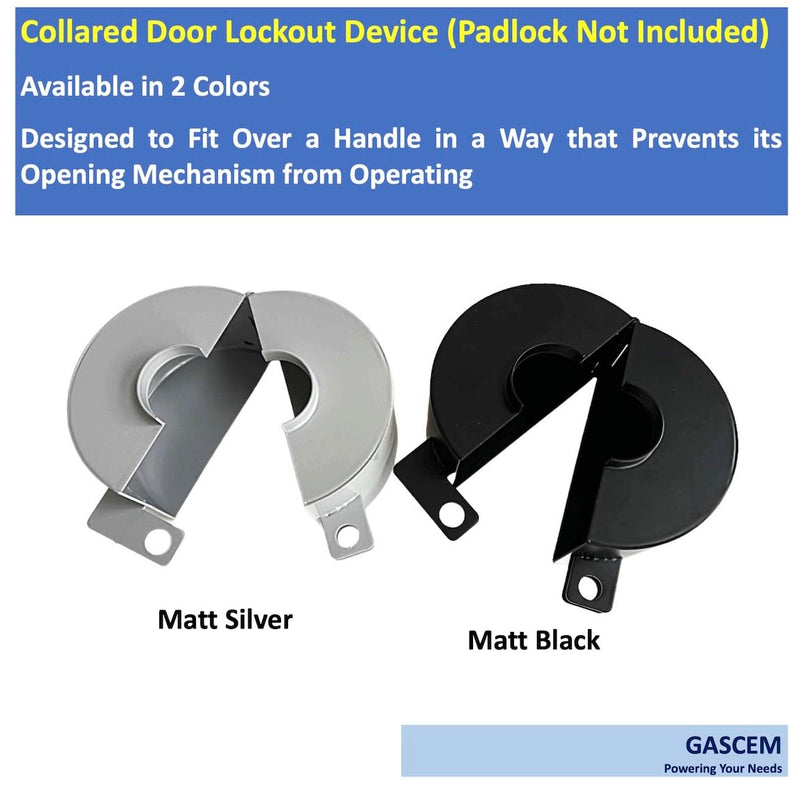Door Knob Lockout Device (Matt Black, Padlock Not Included). Door Handle Lock - Prevents Doorknobs from Turning and Access to Keyhole. Childproof Door Knob Cover. Matt Black