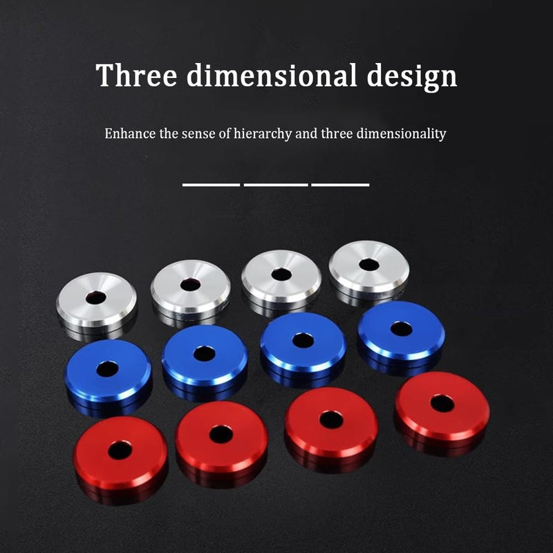 4pcs Aluminum Decorative Door Lock Indicator Light Cap Covers Compatible with Porsche Cayenne Panamera Macan (Red) Red