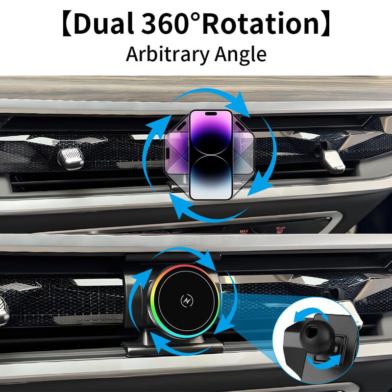 Car Magnetic Phone Mount for BMW X5 X5M 2024-2026 and X6 X6M 2024-2026 and BMW X7 2023 2024 2025 2026 Auto Accessories Best Cellphone Holder Fast 15W Wireless Charger Cell Phones Screen Stand