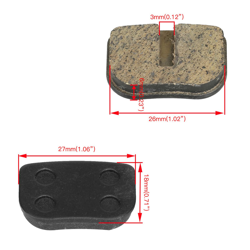 YOXUFA Mini Bike Brake Pads Disc Brake Pads for 79cc 97cc 100cc Coleman CT100U CC100X Baja Doodle Bug DB30 Motovox MBX10 Monster Moto MMB80 MMB105 49cc SYX Moto Mototec Pocket Dirt Bike ATV Parts 12