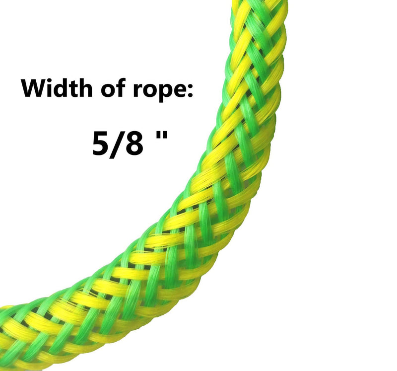 Bungee Dock Line with Double 316 Stainless Steel Clips Floatable Mooring Rope Boat Snubber Docking Rope for PWC, Boat Accessory for Kayak, Watercraft, Bass Boat, SeaDoo, 4FT, 2 Pack Green and Yellow