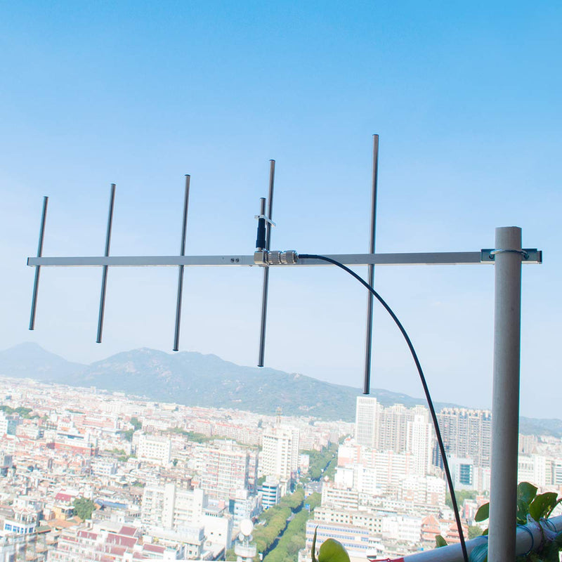 HYS YAGI Antenna 9dBi High Gain Long Range UHF 70cm Base Antenna (400-470MHz) 5-Element Outdoor Antenna for Ham Radio, GMRS, Repeater Systems – for Motorola, Kenwood, Baofeng, Yaesu, ICOM