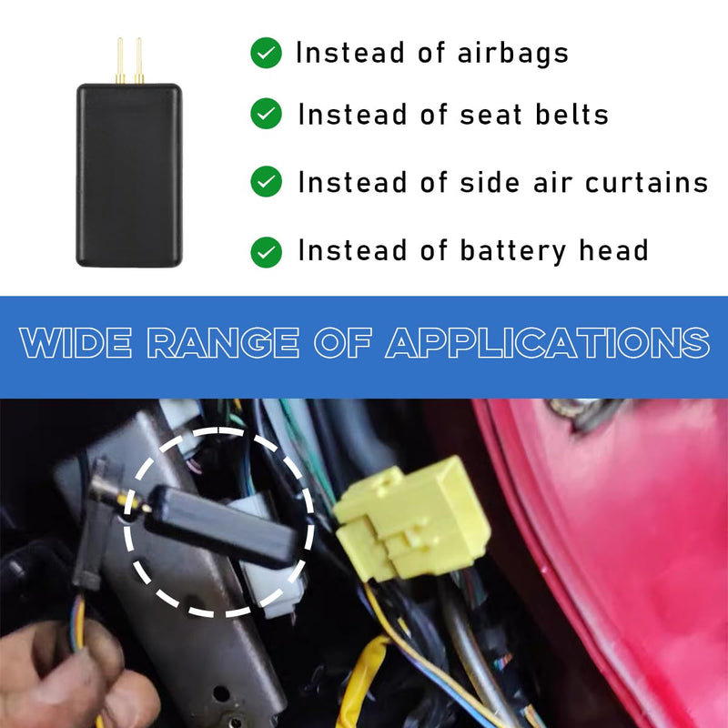2PCS Car SRS Airbag Simulator Tester, Airbag Inspection Fault Finding and Repair Tool, Auto Airbag Simulator Testing Instrument Diagnostic Device, Universal Car Accessories 2 PCS