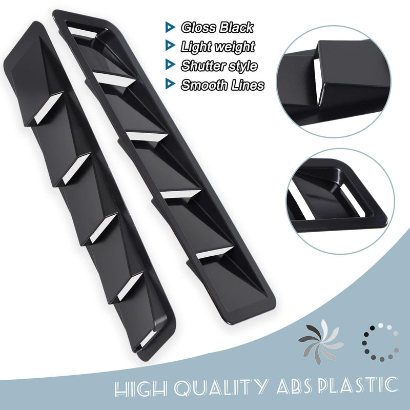 YESHMA Car Hood Vents Scoop Bonnet Cover Hood Intake Scoop Louvers Cooling Intake Vent Cover (Gloss Black)