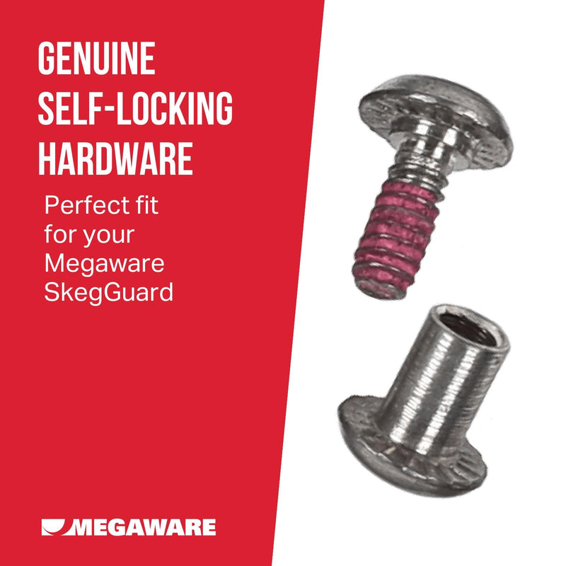 MEGAWARE KEELGUARD SkegGuard Replacement Screw Kit for Skeg Protector | Includes the same self locking mounting hardware included with the Megaware SkegGuard