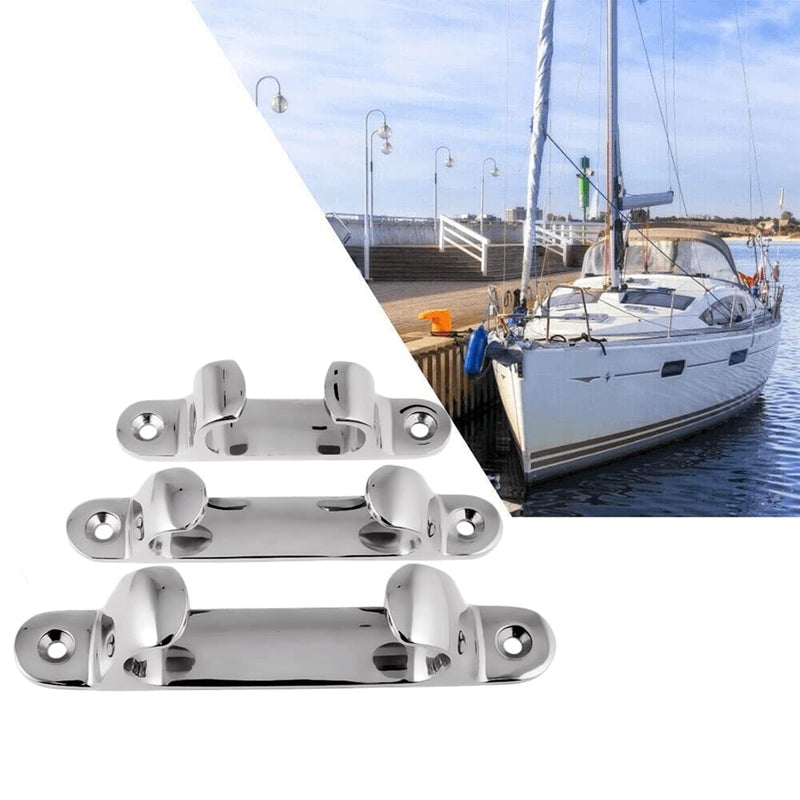 1Piece 4/5/6inch Stainless Steel 316 Straight Fairlead Bow Chock Hardware Fair Leads Line Boat Rope Guide Line Cleat for Marine Yacht W/Fasterners 152mm/ 6"