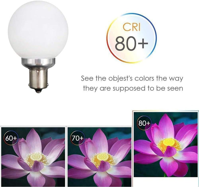 RV Vanity Light Bulbs 12 Volt, 20-99 1141 1156 BA15s LED Bulbs, RV Vanity Replacement Lights for Camper Travel Trailer Motorhome 5th Wheel Interior Light Bulbs, Cool White 6000K 3-Pack 3 Pack